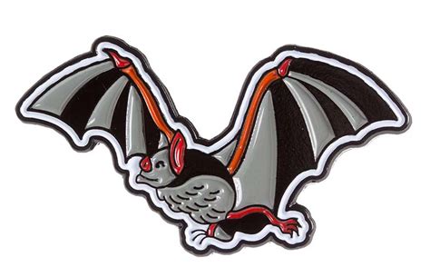 Flying Bat Enamel Pin By Sourpuss Mp369