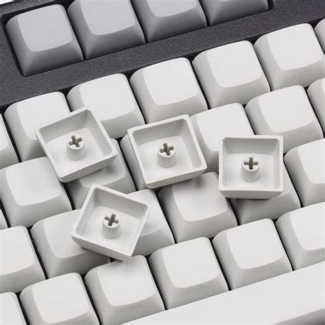 mechanical keyboard blank keycaps  xda profile pbt fog white blank