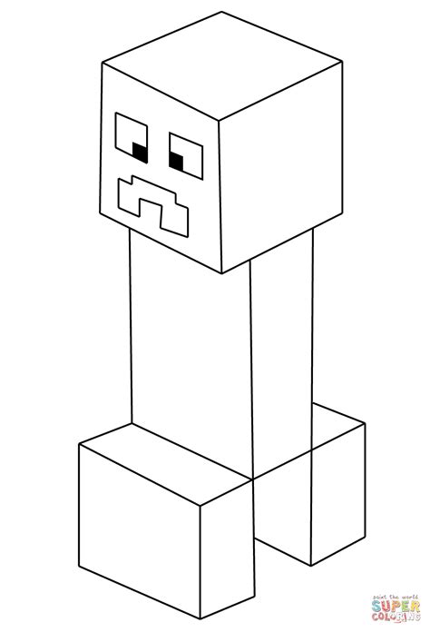 minecraft creeper  minecraft coloring page  coloring pages