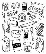 Baking Doodle Doodles Pages Drawings Drawing Easy Food Themed Vector Illustration Kids Patterns Istockphoto Viết Từ Bài sketch template