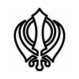 Khanda Sikh Sikhism Icon Religion Religious Icons Symbols Iconfinder Set sketch template