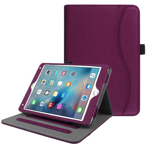 fintie ipad mini  case  pocket multi angle viewing cover  corner protection purple