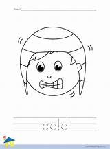 Cold Worksheet Coloring Worksheets Feelings Feeling Thelearningsite Info sketch template