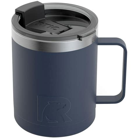 rtic  oz stainless steel vacuum insulated coffee cup matte navy
