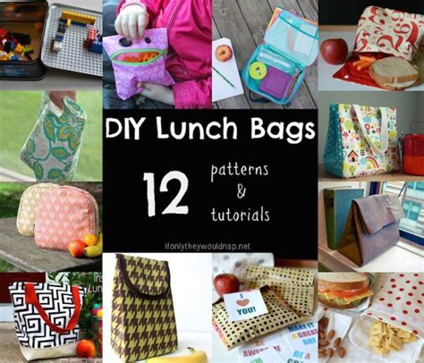 diy lunchbag patterns  tutorials sew   sew lunch bags