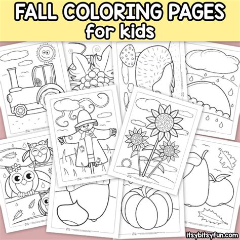 fall coloring pages  kids itsy bitsy fun