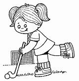 Coloring Hockey Pages Field Cricket 為孩子的色頁 Getdrawings sketch template