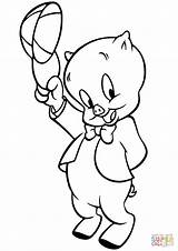 Porky Coloring Pages Looney Tunes Fudd Elmer Drawing Speedy Printable Cartoon Pig Drawings Gonzales Characters Bunny Crafts Supercoloring Colouring Baby sketch template