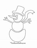 Snowman Freestencilgallery sketch template