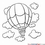 Sky Pages Coloring Balloon Printable Sheet Title sketch template
