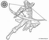 Coloring Pages Hawkeye Avengers Printable Adults Kids sketch template