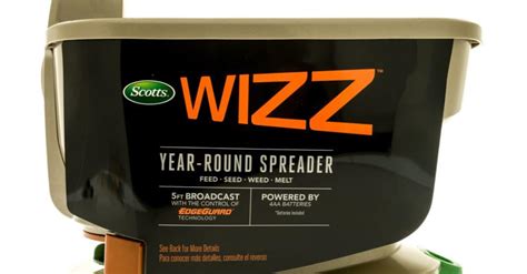 scotts wizz hand held spreader review trim  weed