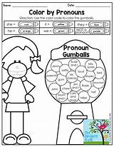 Pronoun Pronouns Activities Grammar Language Arts Color Fun Teaching Grade Worksheets Nouns Practice 2nd English Gumballs Personal Second Mastering Way sketch template