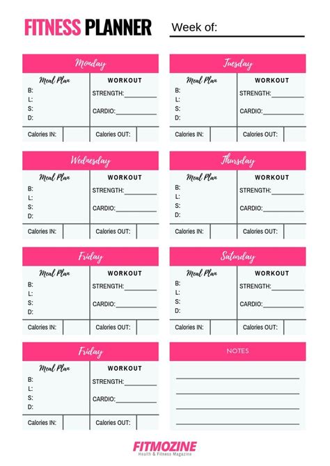 printable fitness planner  printable word searches