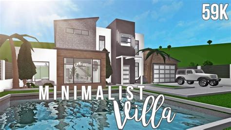bloxburg minimalist villa  youtube simple house plans  story house design mansions