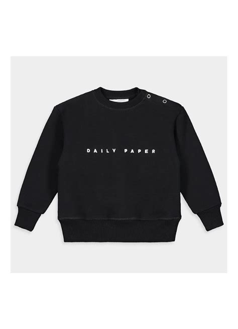 daily paper alias sweater met logoprint zwart de bijenkorf