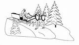 Coloring Horse Christmas Sleigh Pages Open Preschool Sheet Kidprintables Template Return Main sketch template