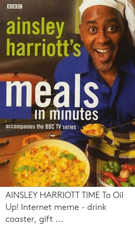 ainsley harriotts meals  minutes accompanies  bbc tv series ainsley harriott time  oil
