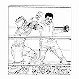 Coloring Boxing Pages Ali Muhammad Boxer Kid Little Naughty Top Kangaroo sketch template