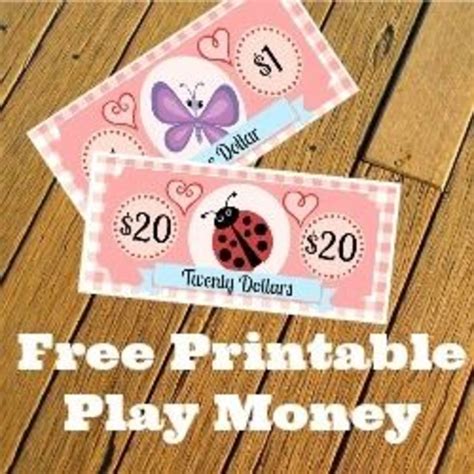 play money  prop printable