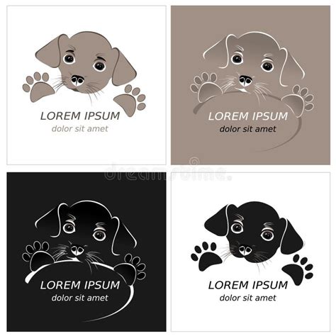 cartoon cute outline dog stock vector illustration  outline