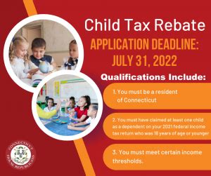 eligible   ct child tax rebate