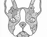 Coloring Bulldog French Pages Part Printable Color Zentangle Getcolorings Getdrawings Line Drawing sketch template