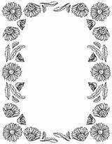 Border Daisy Size Letter Borders Printable sketch template