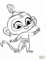 Shimmer Shine Coloring Pages Tala Monkey Drawing Little Printable Sheets Colouring Arms Open Color Print Desenhos Kids Drawings Pages2color Template sketch template