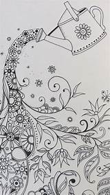 Secreto Johanna Basford Adultos Jardin Zentangle Doodles Regador Zentangles Dessins épinglé Gribouillages Caillou Lindas Mandalas Desenhar Inspirant Ausmalen Tudodesenhos Coruja sketch template