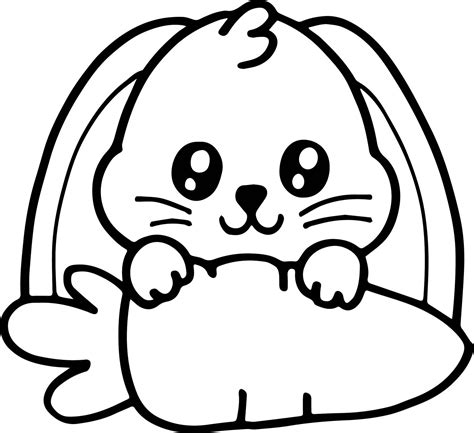 easy cute bunny coloring page wecoloringpagecom