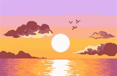 pixilart animated sunrise sunset  drawzer