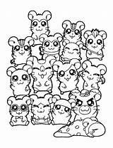 Hamster Hamtaro Hamsters Ausmalbild Malvorlagen sketch template