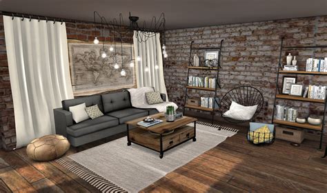 loft style living room decor color ideas fresh  loft