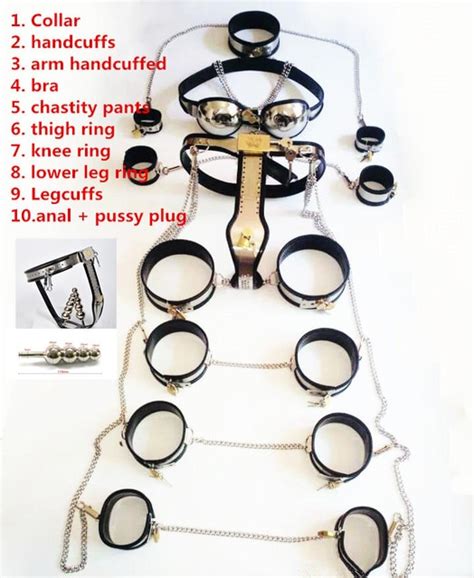 11pcs set female chastity belt whole body bdsm bondage restraints