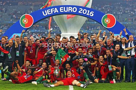 portugal team celebrate euro  win images football posters