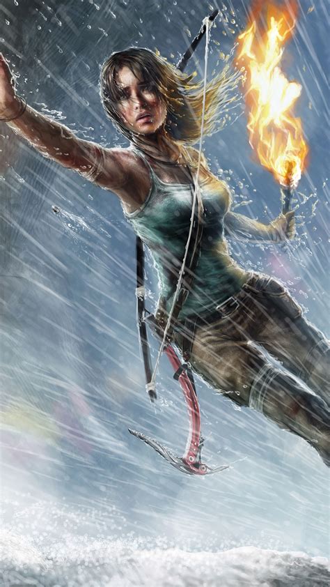 lara croft artwork iphone 6 6 plus and iphone 5 4 wallpapers