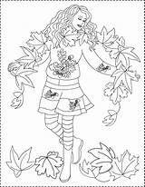Coloring Pages Autumn Fall Nicole Princess Mabon Printable Leaf 2010 Fairy Choose Board sketch template