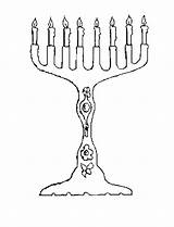 Coloring Menorah Comments sketch template
