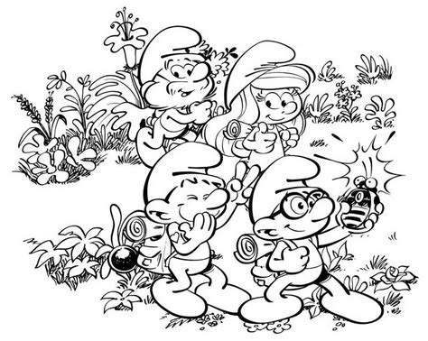 printable smurf coloring pages