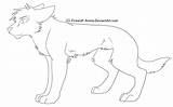 Firewolf Anime Deviantart Line Drawings Cor Canine sketch template