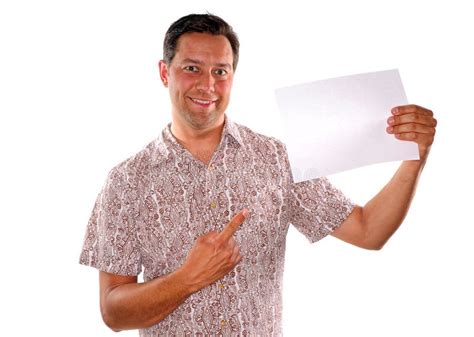 man holding blank piece paper stock   royalty