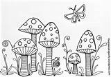 Toadstool Coloring Pages Printable Toadstools Gnome Drawing Fungi Fairy Bullet Sheets Print Colouring Colour Easy Getdrawings Getcolorings Gnomes Doodle Color sketch template