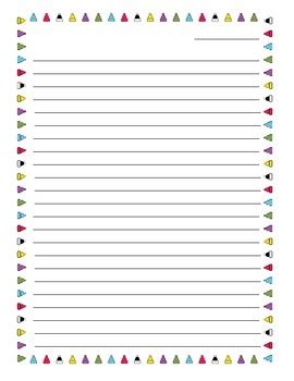 printable unlined writing paper  borders google search