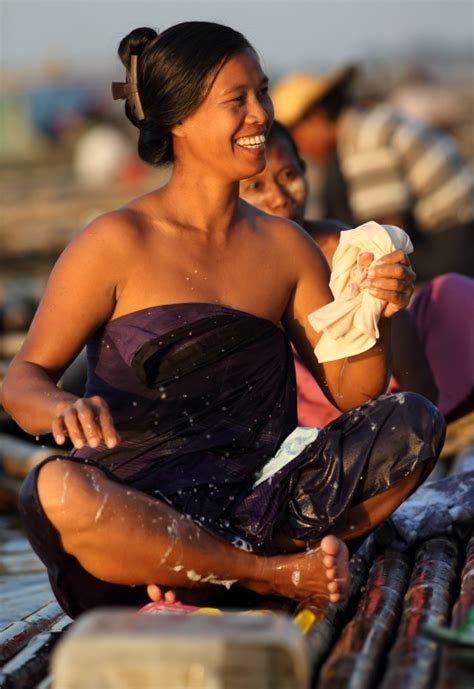 Myanmar Burma Woman Doing Laundry Dietmar Temps Photography