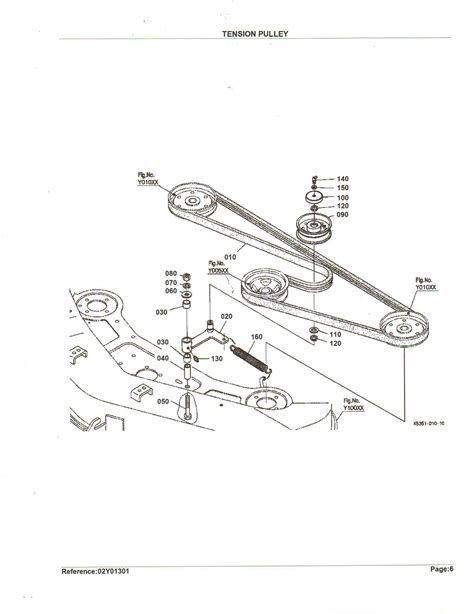 kubota  mower deck belt diagram