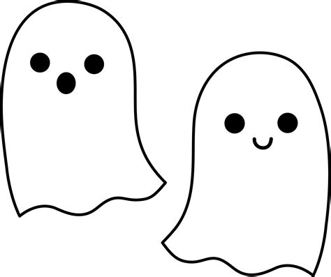 cute simple halloween ghosts  clip art