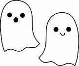 Ghost Halloween Simple Pages Template Cute Ghosts Coloring Printable Kids Print Sheet Templates sketch template