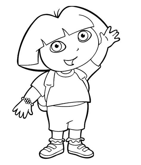 printable coloring page dora  explorer coloring pages