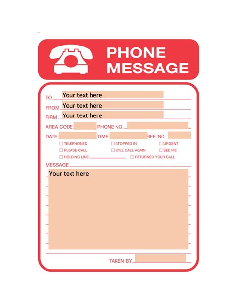 phone message template printable printable world holiday